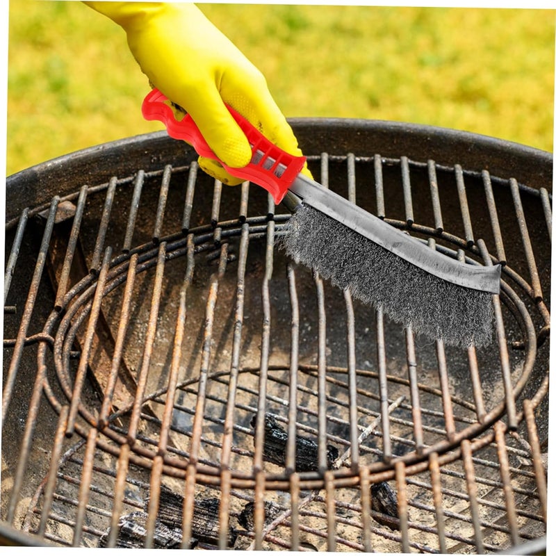 Stainless Steel Wire Brush 2 Pack Heavy Duty Rust Removal Non Slip Grip - Image 5
